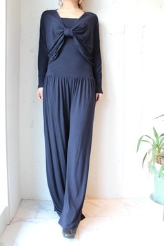 DOUBLE STANDARD　CLOTHING（ダブルスタンダードクロージング）REAL RAYON SPANリボンボレロ/   3802031 /ネイビー【送料無料】画像